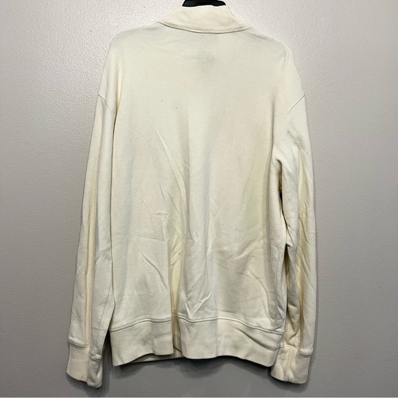 Polo Ralph Lauren Mens XL Performance Track Jacket Cream Cotton Poly - Picture 6 of 6